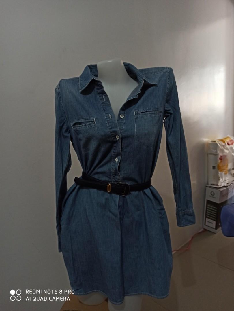 denim polo dress