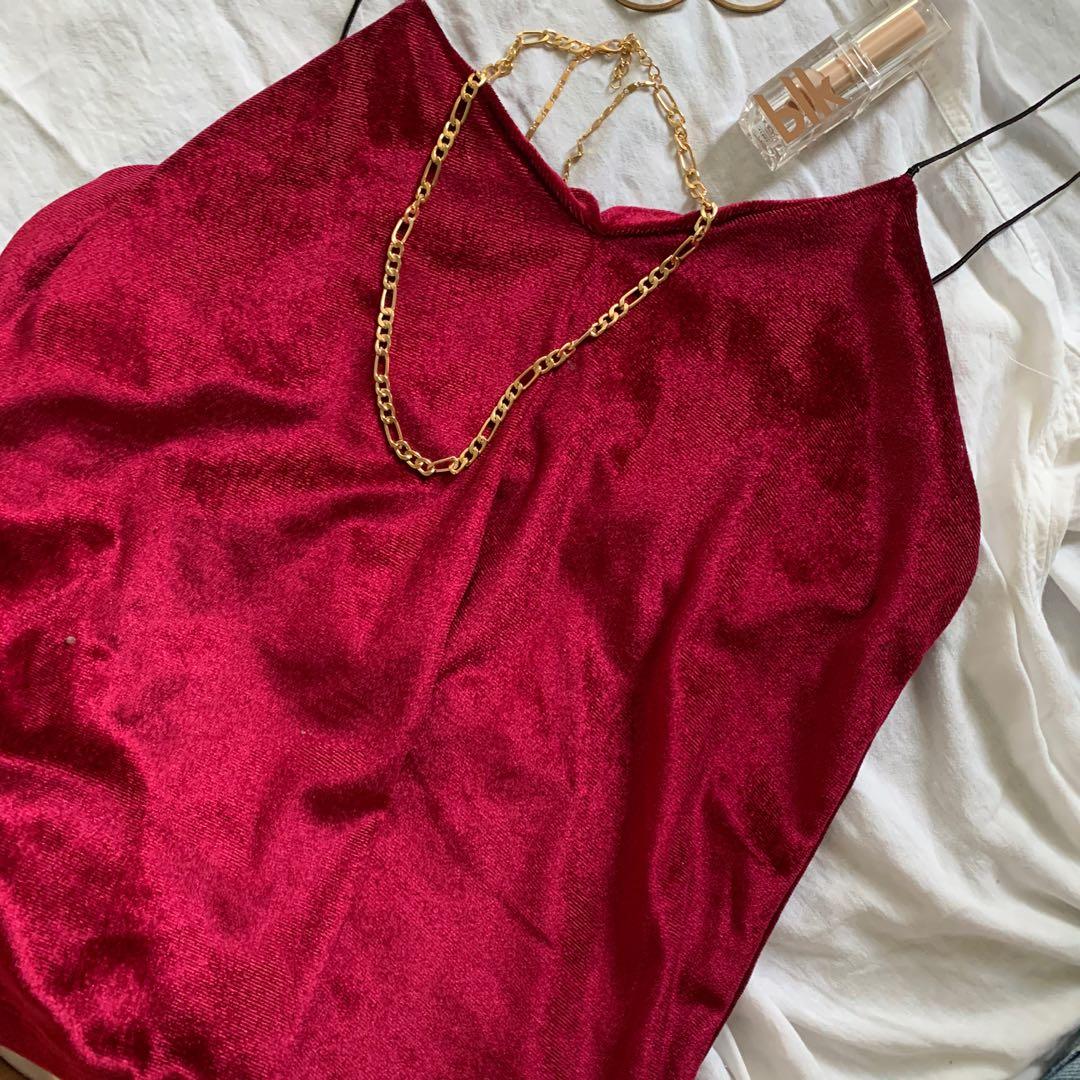 Velvet Top (Category: Blouses) located in Manila. Submitted by twiggleph (Listing ID 1003906613, Image 3). Description: fits up to XS-M .