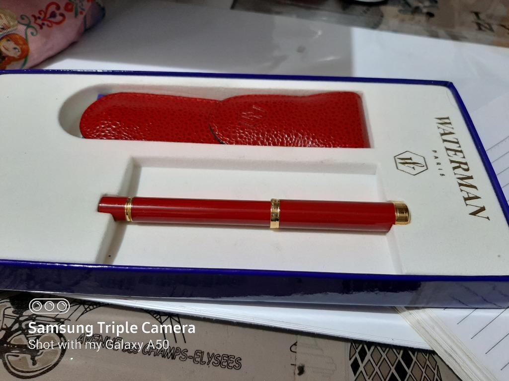 Stylo Plume Waterman Lady Charlotte Rouge Et Doré - Neuf Avec Boîte Cadeau