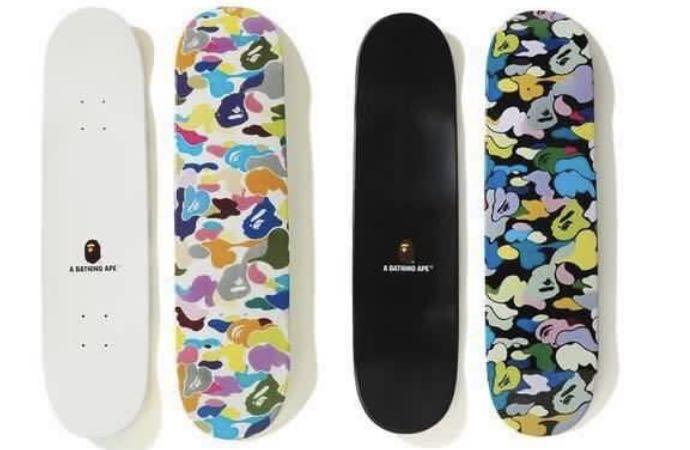 全新Bape Multi Camo Skateboard 迷彩滑板A Bathing Ape Milo