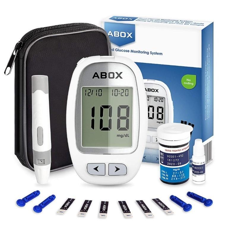 A292 Blood Glucose Meter Kit, ABOX Glucose Monitoring Kit Diabetes ...