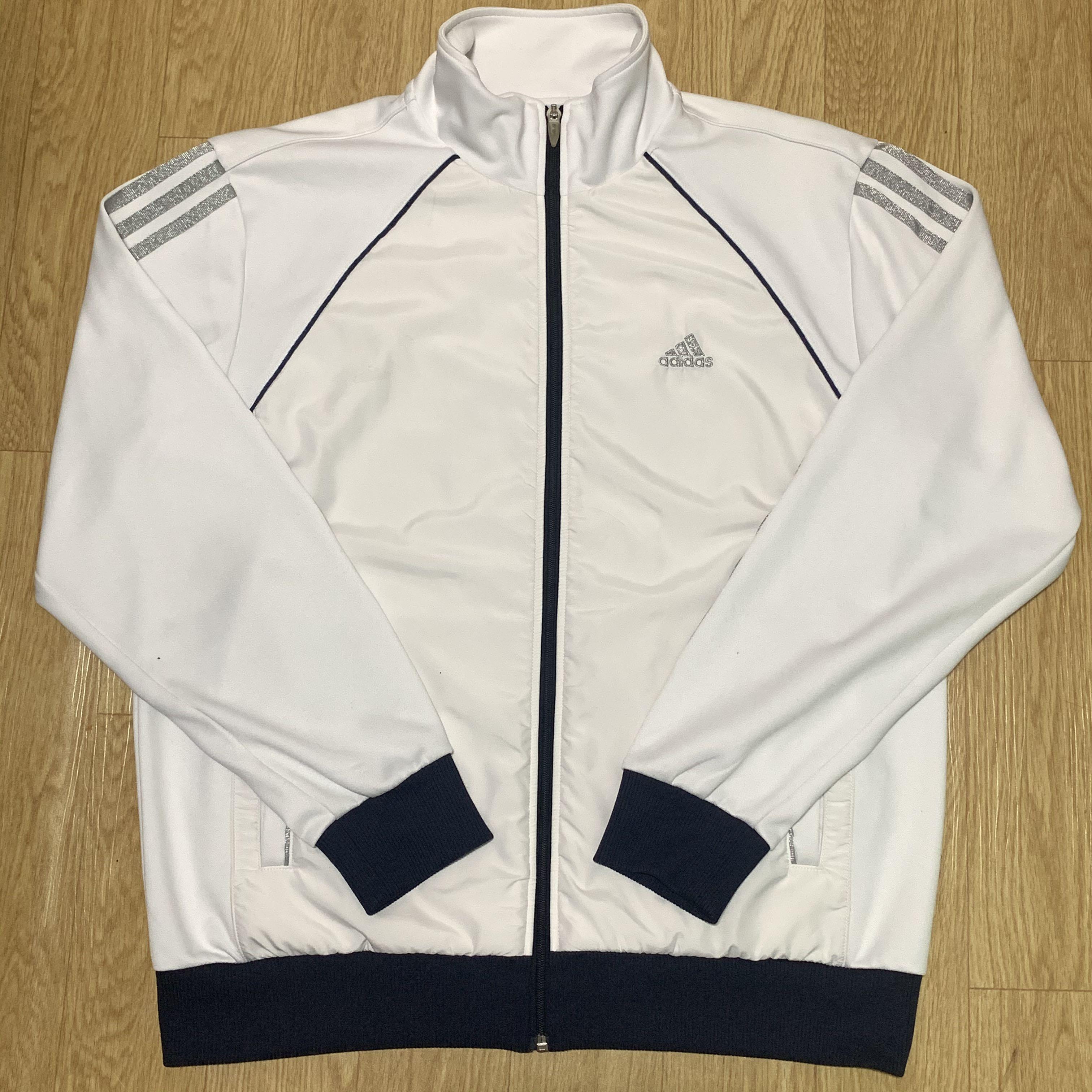 White Adidas Track Jacket atelieryuwa.ciao.jp