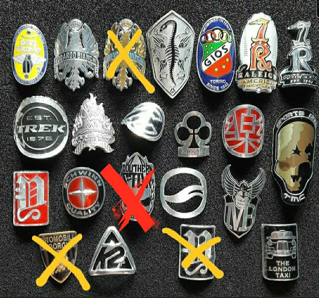 Aluminium Bicycle Scooter Head Tube Badge, Sports Equipment, Bicycles