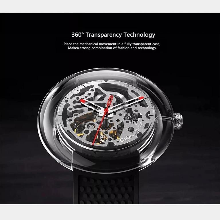 Fully transparent watches sales