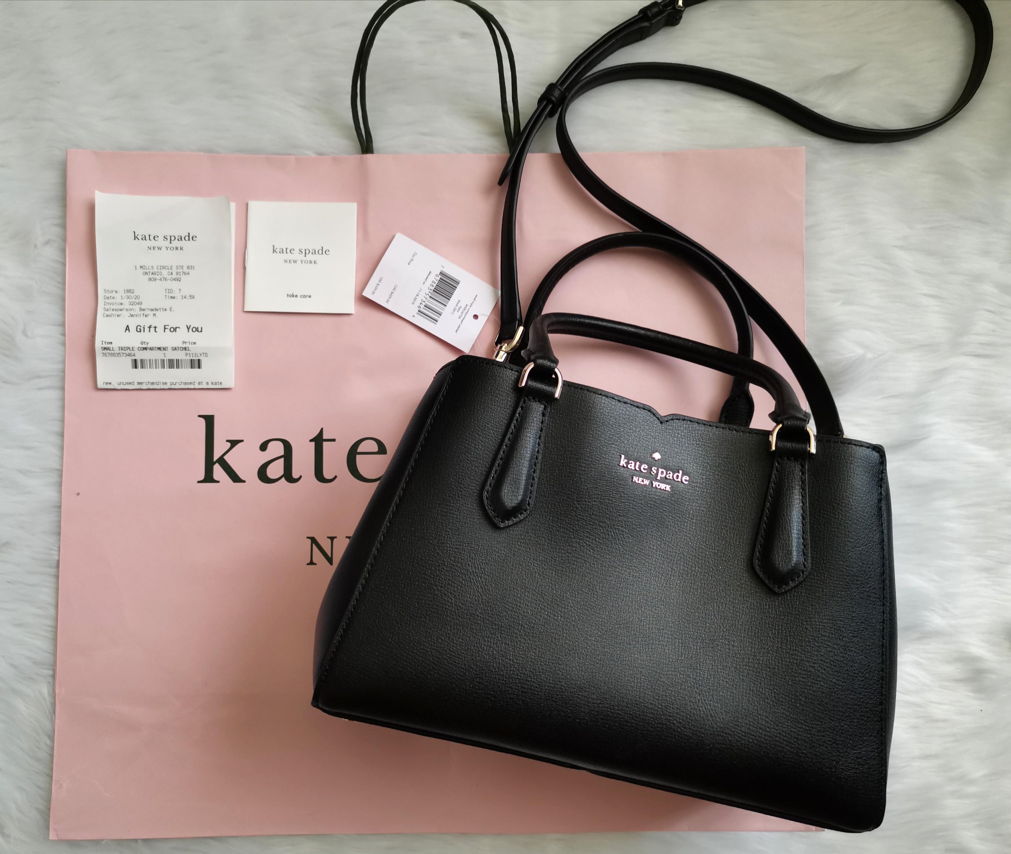 kate spade black satchel bag