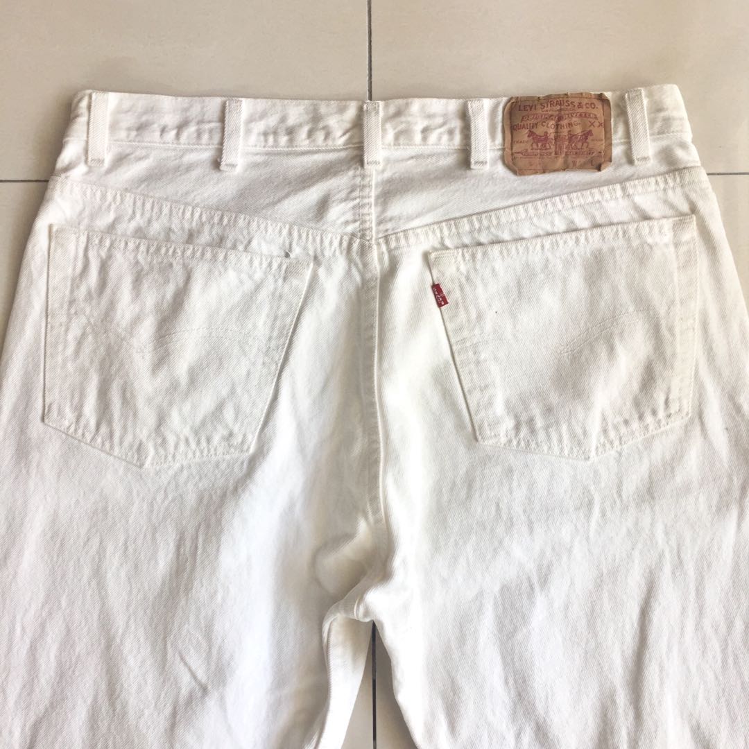 White levis 501 vintage on sale