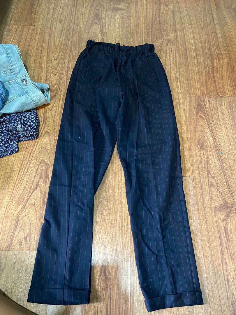 bershka striped trousers
