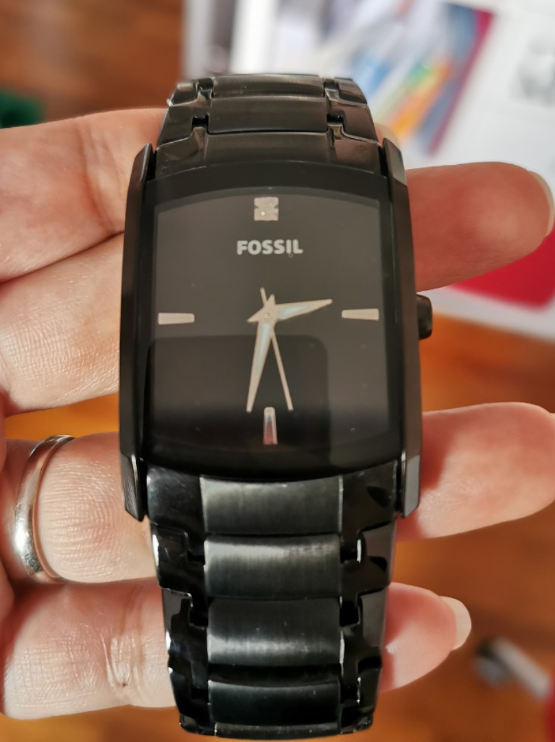 Fossil black hotsell metal