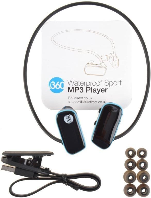 Bluetooth 8GB Waterproof MP3 Player Earphones Earbuds Headset i360