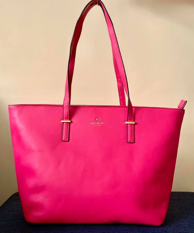 kate spade pink tote with bow