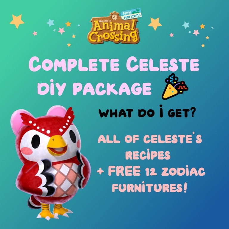 Bundle Deal Complete Celeste Zodiac Diy Set Animal Crossing New Horizons Acnh Toys Games Video Gaming In Game Products On Carousell