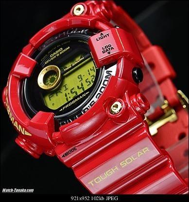 Casio G Shock Frogman 30th Anniversary Rising Red GF 8230A 4JR Tough Solar Digital Watch Japan Set
