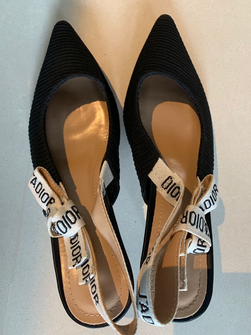 christian dior black pumps
