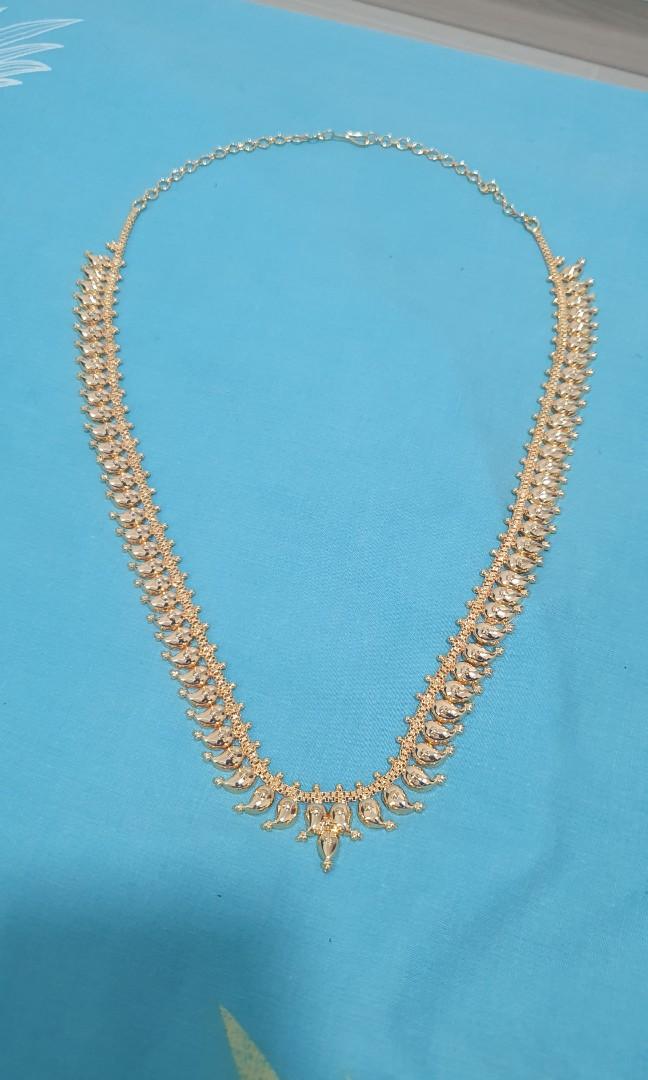 Elegant Mango Design Long Necklace Gold Plated Long Haram