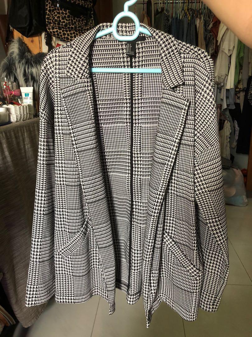 Checkered jacket top forever 21