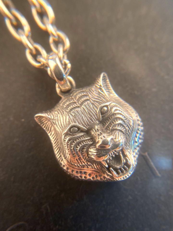 gucci necklace feline head 925 silver Women s Fashion Accessories on Carousell