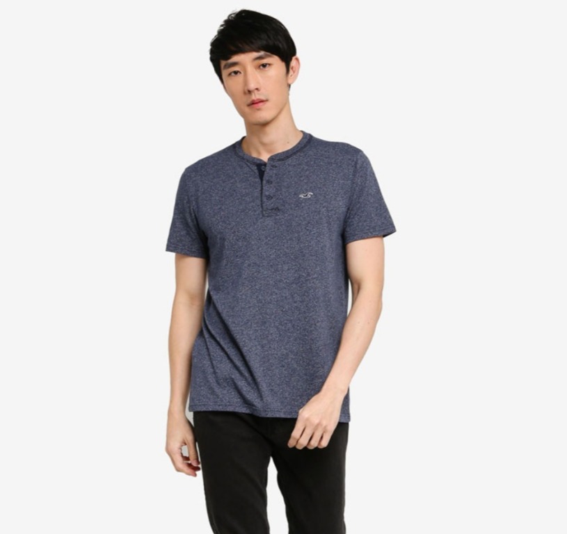 Hollister Henley Tshirt, Men's Fashion, Tops & Sets, Tshirts