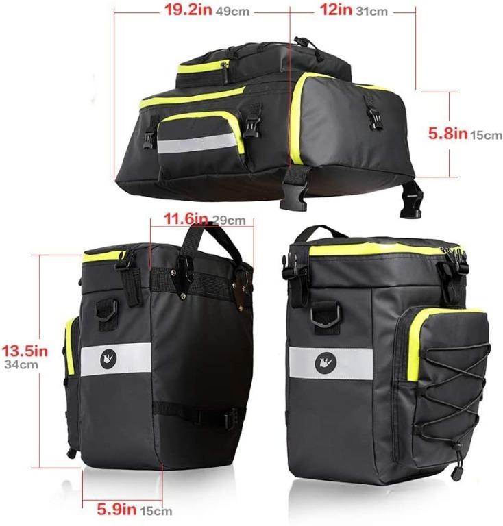 Hot Rhinowalk Waterproof Bicycle Bike Pannier 3 Bag Backpack Rucksack Set For Bicycle Cargo Rack Saddle Bag Shoulder Bag Lap Bicycles Pmds Parts Accessories On Carousell