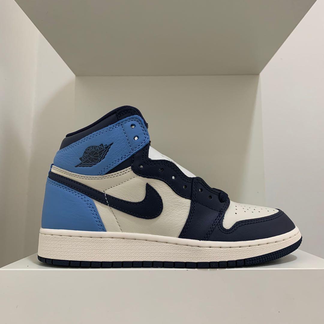 Air jordan 1 hot sale obsidian grade school