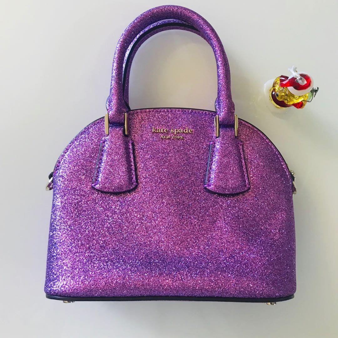Kate spade purple glitter purse online