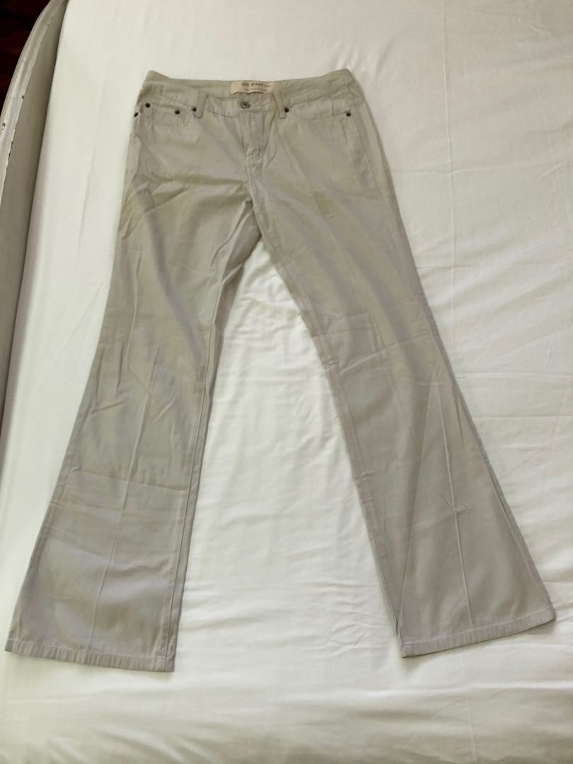bootleg khaki pants