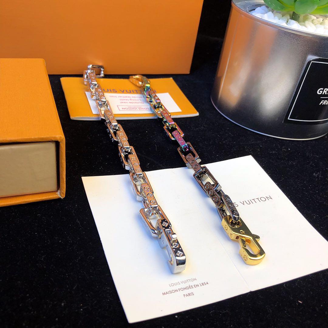 lv chain link bracelet, Men's Fashion, Watches & Accessories, Cuff