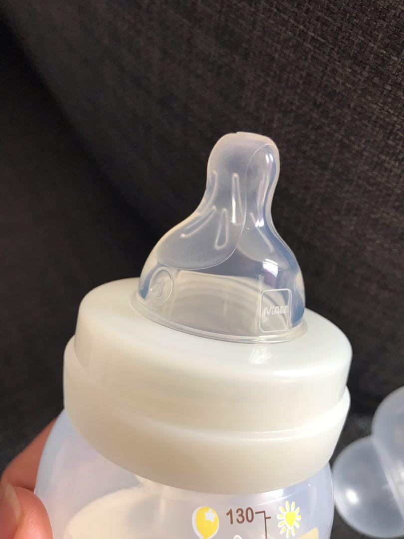 Mam anti colic milk bottle130ml, Babies & Kids, Nursing & Feeding