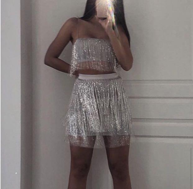 sofia fringe crop top