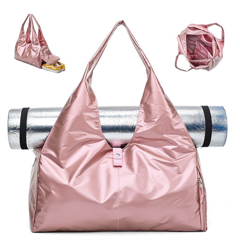 metallic gym bag