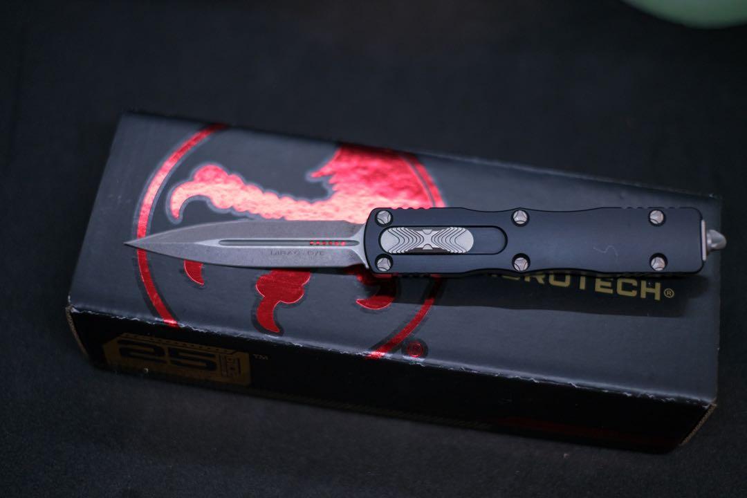 Microtech Dirac Gold Microtech Dirac, Sports Equipment, Hiking & Camping on Carousell