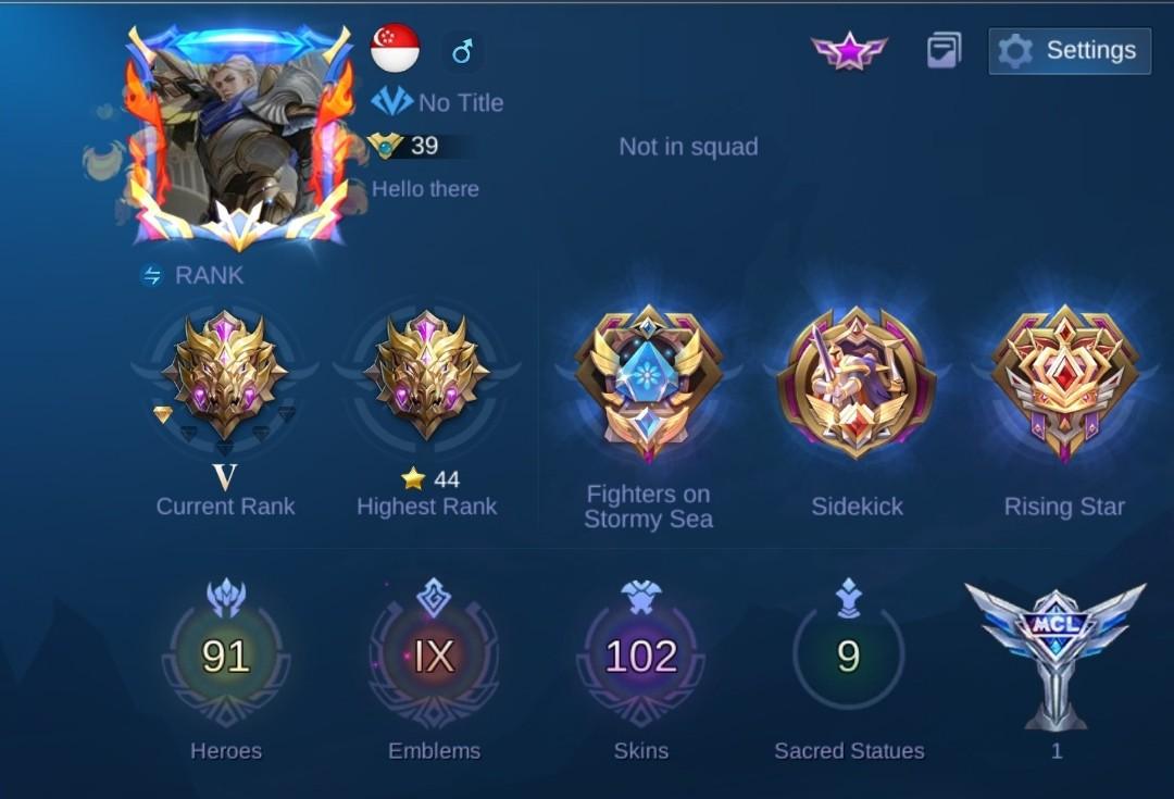 Mobile Legend Account On Carousell