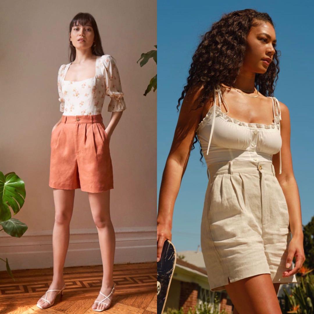 Reformation on sale denim shorts