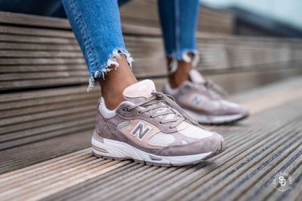 New Balance 女裝W991LGS *Made in England* Eur 40.5 斷碼特價! Pink , 女裝, 鞋, 拖鞋-  Carousell