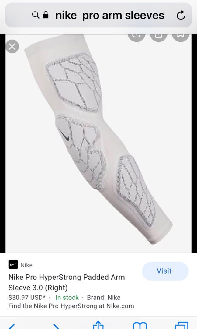Nike Pro Hyperstrong Padded Arm Sleeve 2.0, Men's Fashion, Activewear on  Carousell
