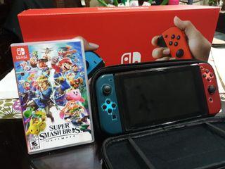 Nintendo Switch Gen 2 with games for sale.