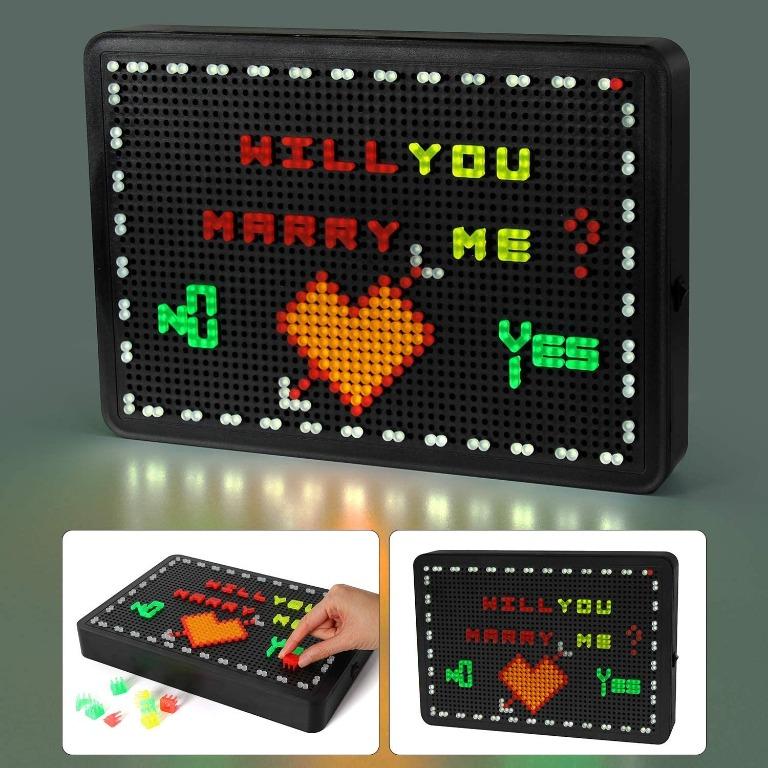 BATTERY POWER LIGHT UP LED PEG MESSAGE BOARD INCLUDES 200 LETTERS & NUMBER 