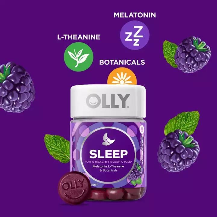 Olly Sleep Chewable Gummy Vitamins With Melatonin And L Theanine
