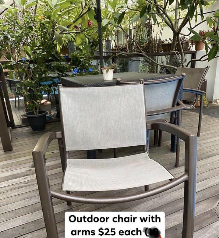 2 Outdoor chairs with arms, Furniture & Home Living, Furniture, Chairs