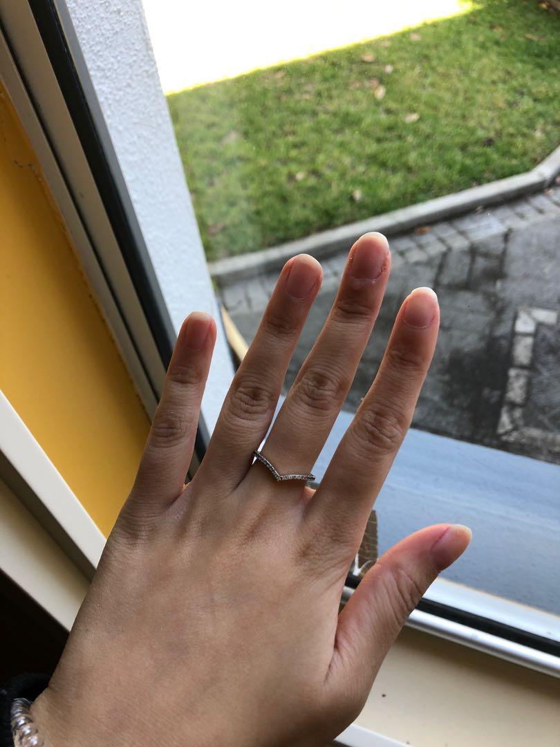 Sparkling wishbone store ring