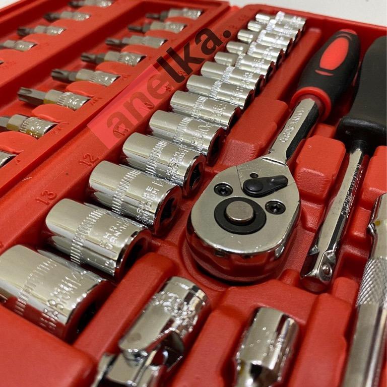 INSTOCK Spanner socket set 46 pieces tools set for car and motorcycle ...