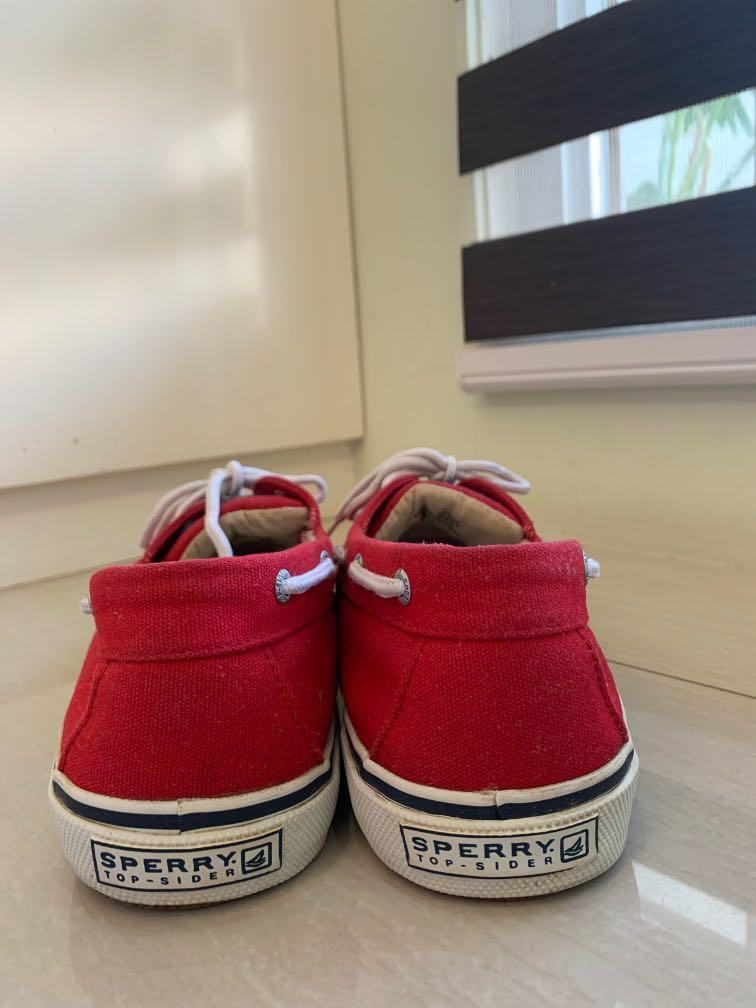 red sperry topsiders