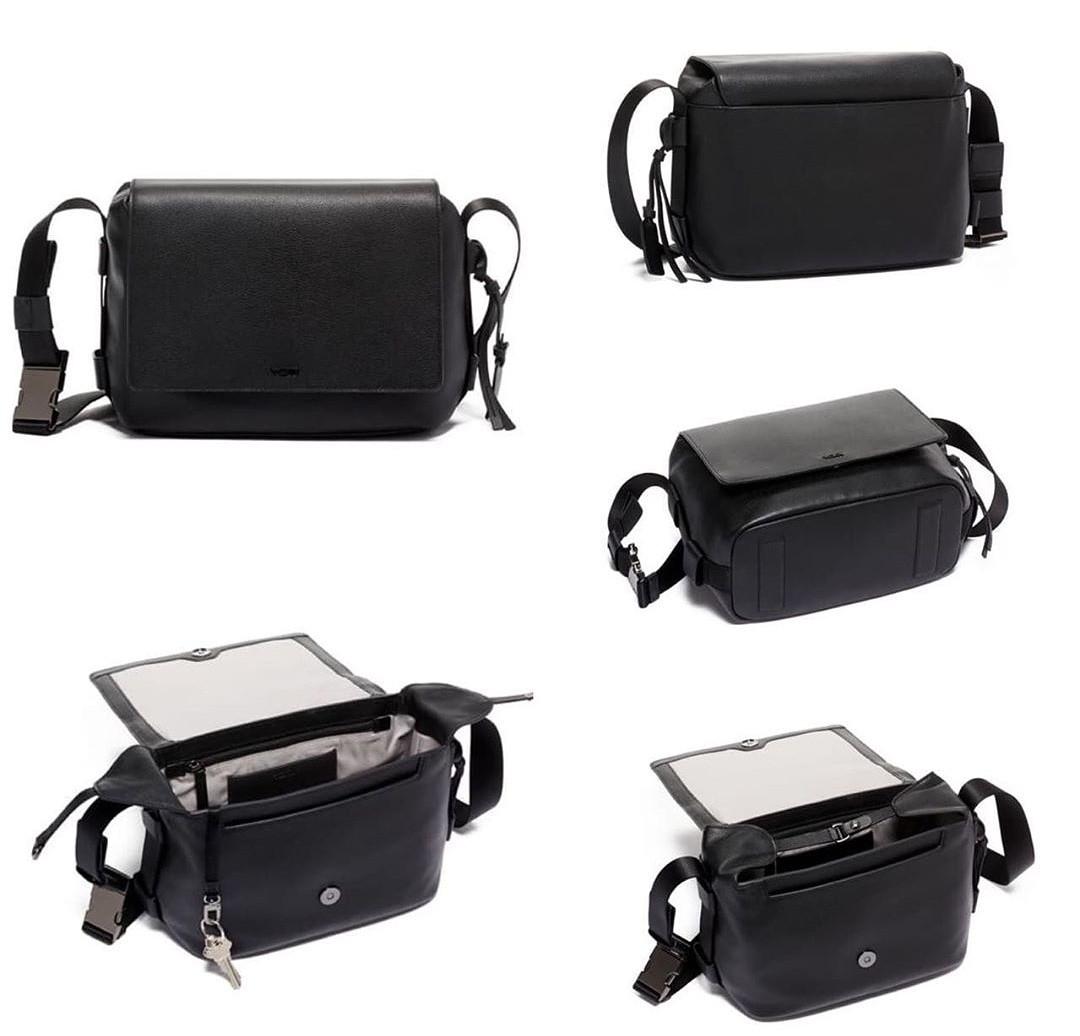 Tumi Mezzanine Gwen Flap Crossbody Leather 29 19 12.75 Black