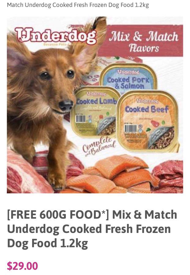 Underdog Cooked Mix Flavors Pet Supplies For Dogs Dog Food On Carousell