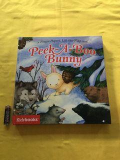 Unique KidsBooks - Peek A Boo Bunny - Finger Puppet Lift Flap - Board StoryBook - almost NEW - PreLoved