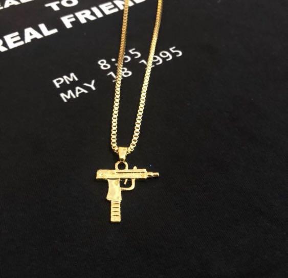 Uzi Gold Necklace Barang Mewah Aksesoris Di Carousell