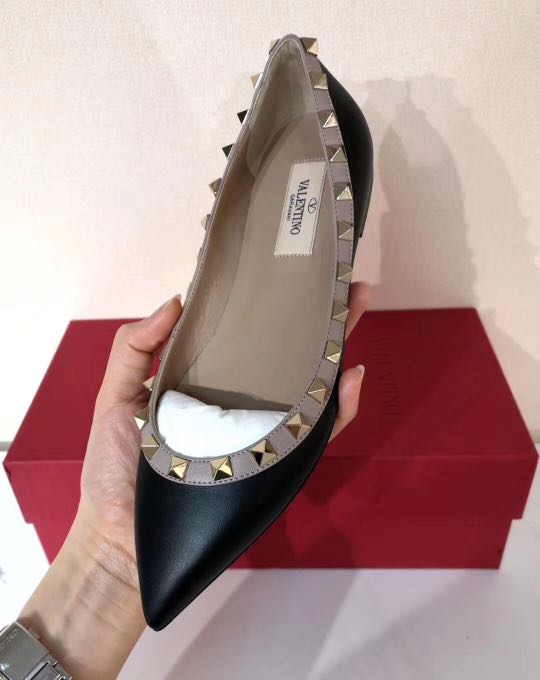 valentino red flat shoes