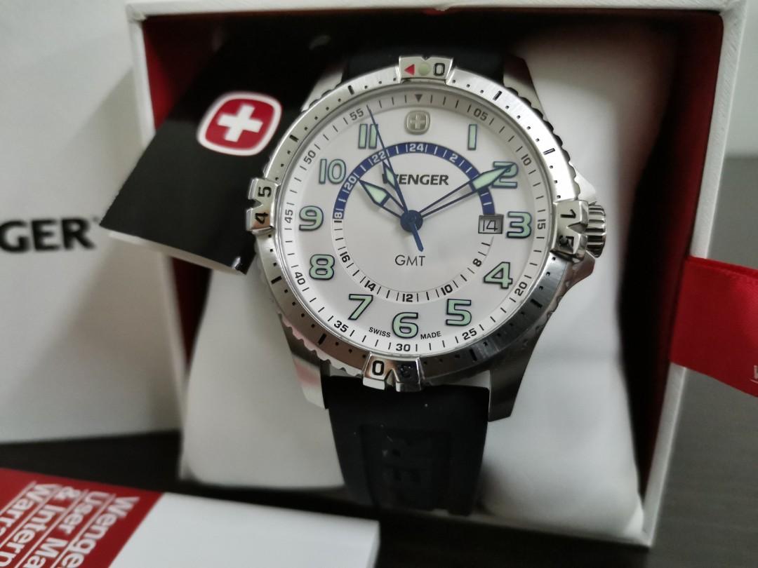 Swiss Made Wenger 77070 Squadron GMT watch Men s Fashion Watches