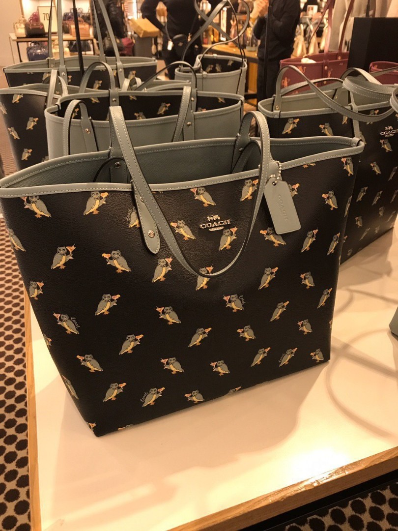 199! Coach Reversible City Tote with Party Owl Print- 100% AUTHENTIC ...
