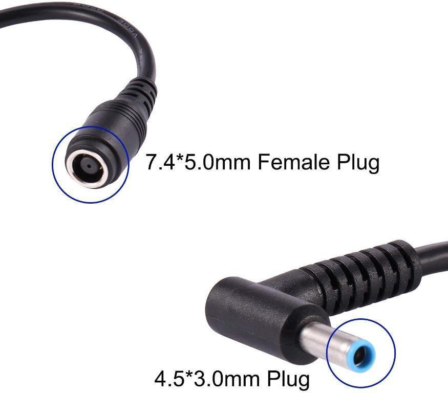 7 4x5 0mm To 4 5x3 0mm Blue Tip Laptop Charger Adapter Power Converter Cable 7 4mm X 5 0mm 5mm For Dell Hp Laptop 1 Pack Electronics Others On Carousell