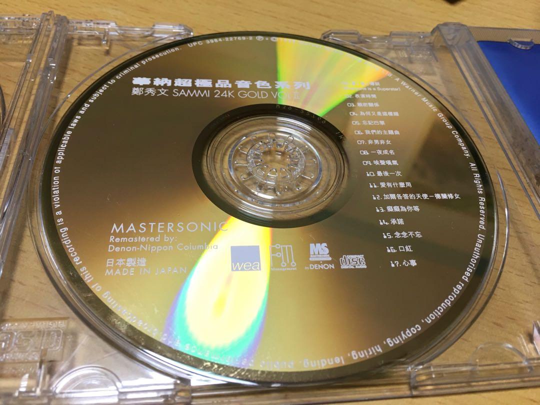 鄭秀文 24K GOLD金碟日本天龍1M1 2MM1 雙CD -華納超極品音色系列17首精選 1+2 碟面98新NEW無花.(一手自用 清屋 ...